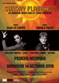 spectacle Sunday Flamenco. Le dimanche 14 octobre 2018 à Paris19. Paris.  17H00